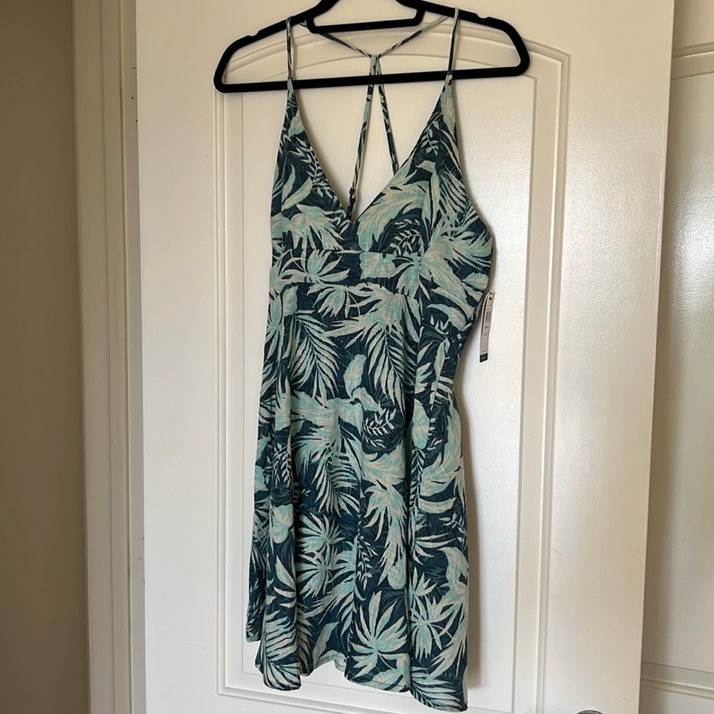 Rip Curl Green Palm Print Swim Coverup